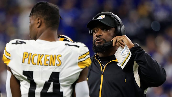 Pittsburgh Steelers WR George Pickens, HC Mike Tomlin