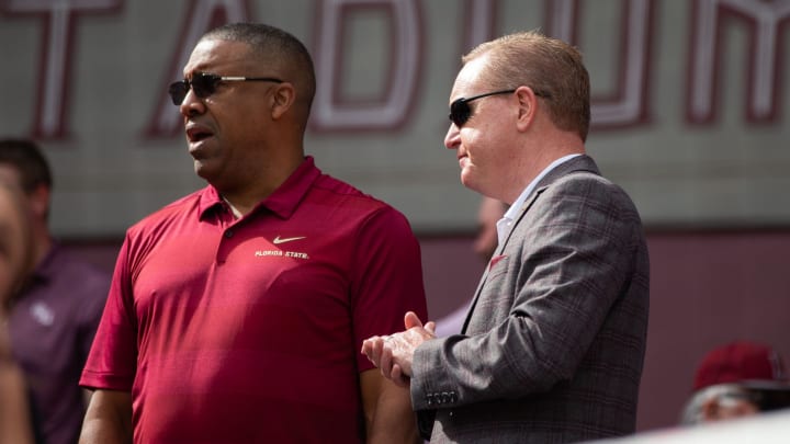 Florida State athletic director Michael Alford the celebration of life for legendary FSU baseball coach Mike Martin at Dick Howser Stadium on Saturday, Feb. 10, 2024. Florida State athletic director Michael Alford the celebration of life for legendary FSU baseball coach Mike Martin at Dick Howser Stadium on Saturday, Feb. 10, 2024.