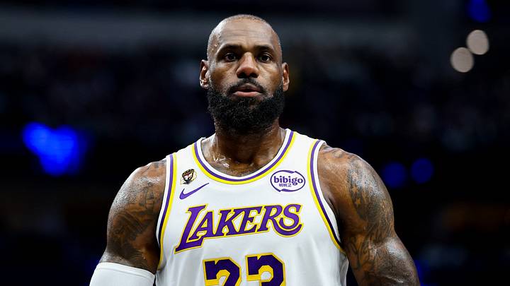 Apr 5, 2026; Dallas, Texas, USA; Los Angeles Lakers forward LeBron James (23) looks on during the game against the Dallas Mavericks at American Airlines Center. Mandatory Credit: Kevin Jairaj-Imagn Images Apr 5, 2026; Dallas, Texas, USA; Los Angeles Lakers forward LeBron James (23) looks on during the game against the Dallas Mavericks at American Airlines Center. Mandatory Credit: Kevin Jairaj-Imagn Images