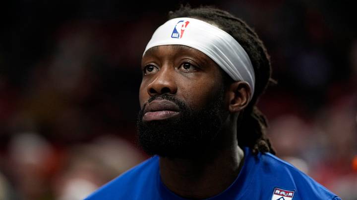 Philadelphia 76ers point guard Patrick Beverley (22) looks on before the game against the Portland Trail Blazers at Moda Center. Philadelphia 76ers point guard Patrick Beverley (22) looks on before the game against the Portland Trail Blazers at Moda Center.