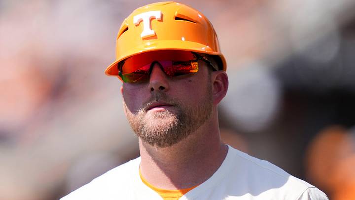 Tennessee baseball coach Josh Elander coaching from third base during an NCAA college baseball game against the Missouri Tigers on Mar. 22, 2026, in Knoxville, Tennessee. Tennessee baseball coach Josh Elander coaching from third base during an NCAA college baseball game against the Missouri Tigers on Mar. 22, 2026, in Knoxville, Tennessee.