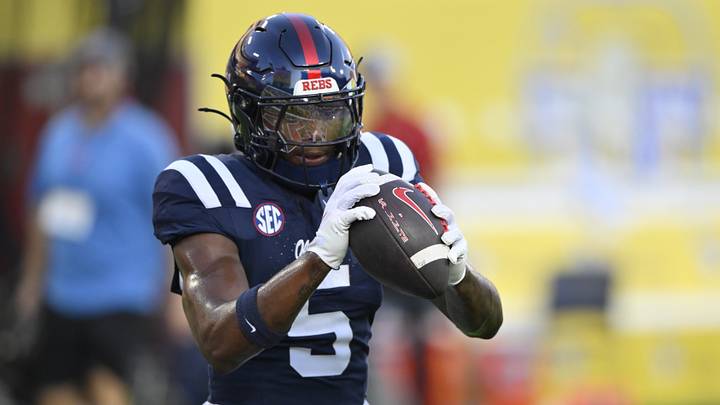 Ole Miss Rebels running back Kewan Lacy (5) warms up prior to a game against the Louisville Cardinals at Nissan Stadium. Ole Miss Rebels running back Kewan Lacy (5) warms up prior to a game against the Louisville Cardinals at Nissan Stadium.