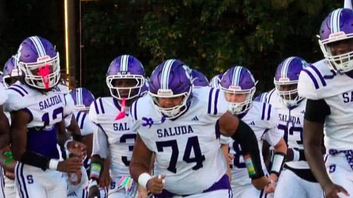 Saluda makes its entrance Saluda makes its entrance