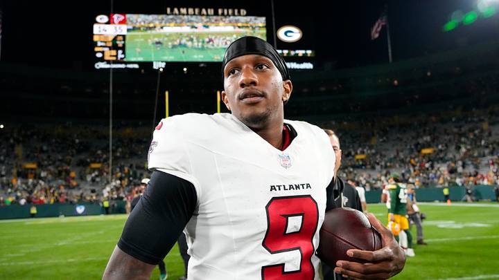 Sep 24, 2026; Green Bay, Wisconsin, USA; Atlanta Falcons quarterback Michael Penix Jr. (9) looks on following the game against the Green Bay Packers at Lambeau Field. Mandatory Credit: Jeff Hanisch-Imagn Images Sep 24, 2026; Green Bay, Wisconsin, USA; Atlanta Falcons quarterback Michael Penix Jr. (9) looks on following the game against the Green Bay Packers at Lambeau Field. Mandatory Credit: Jeff Hanisch-Imagn Images