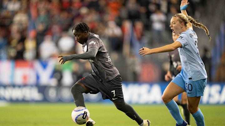 Bay FC forward Princess (7) controls the ball during the second half against the Houston Dash at PayPal Park 