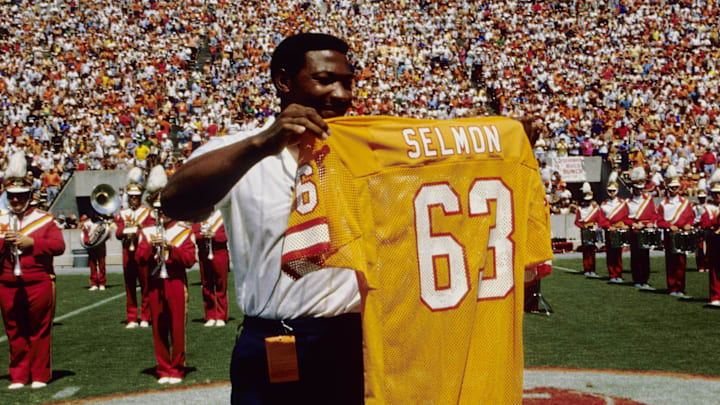Lee Roy Selmon not only became cornerstone of the expansion Tampa Bay Buccaneers in 1976, but years later he became a towering figure at USF. | RVR Photos-Imagn Images