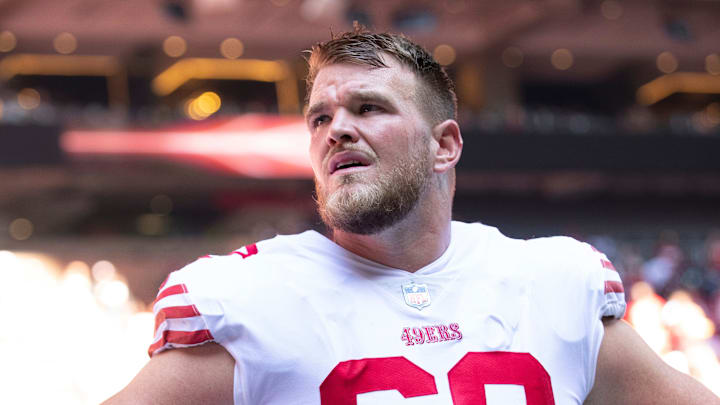 San Francisco 49ers right tackle Mike McGlinchey (69)