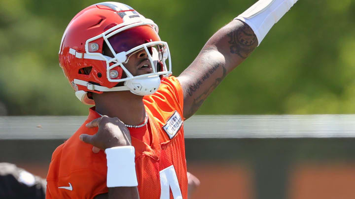 Browns quarterback Deshaun Watson participates during minicamp, Wednesday, June 12, 2024, in Berea. Browns quarterback Deshaun Watson participates during minicamp, Wednesday, June 12, 2024, in Berea.