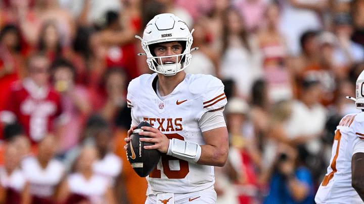 The Texas Longhorns and quarterback Arch Manning are favored in Week 8. The Texas Longhorns and quarterback Arch Manning are favored in Week 8.