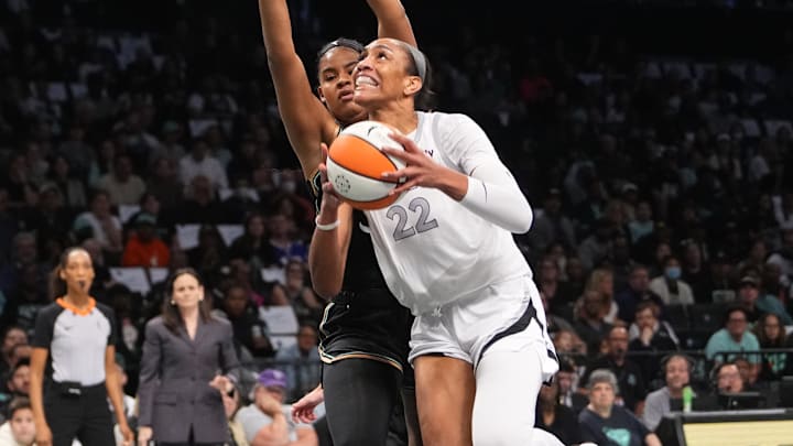 Las Vegas Aces center A'ja Wilson.