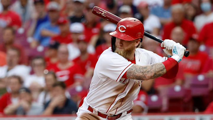 Cincinnati Reds outfielder Jake Fraley.