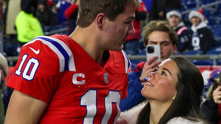 Drake Maye and wife Ann Michael Maye at the Super Bowl Drake Maye and wife Ann Michael Maye at the Super Bowl