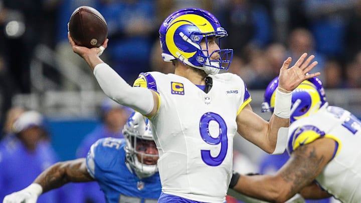 Rams quarterback Matthew Stafford makes a pass during the first half of the Lions' 24-23 win over L.A. Rams quarterback Matthew Stafford makes a pass during the first half of the Lions' 24-23 win over L.A.