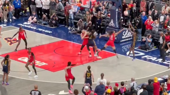 Caitlin Clark watches as Natasha Howard takes the last shot for the Indiana Fever. Caitlin Clark watches as Natasha Howard takes the last shot for the Indiana Fever.