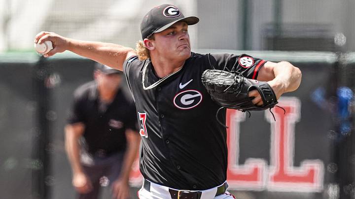 Jun 6, 2026; Athens, GA, USA; Georgia Bulldogs pitcher Joey Volchko (37) pitches against the Mississippi State Bulldogs at Foley Field. Mandatory Credit: Dale Zanine-Imagn Images Jun 6, 2026; Athens, GA, USA; Georgia Bulldogs pitcher Joey Volchko (37) pitches against the Mississippi State Bulldogs at Foley Field. Mandatory Credit: Dale Zanine-Imagn Images