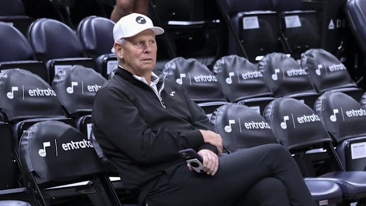 Apr 2, 2024; Salt Lake City, Utah, USA; Utah Jazz CEO Danny Ainge looks on before the game against the Cleveland Cavaliers at Delta Center. Mandatory Credit: Rob Gray-Imagn Images Apr 2, 2024; Salt Lake City, Utah, USA; Utah Jazz CEO Danny Ainge looks on before the game against the Cleveland Cavaliers at Delta Center. Mandatory Credit: Rob Gray-Imagn Images