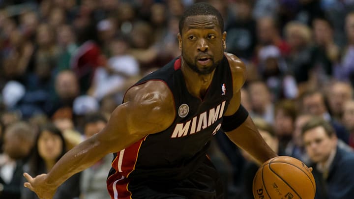 Dec 29, 2012; Milwaukee, WI, USA; Miami Heat guard Dwyane Wade (3) during the game against the Milwaukee Bucks at the BMO Harris Bradley Center. The Bucks won 104-85. Mandatory Credit: Jeff Hanisch-Imagn Images Dec 29, 2012; Milwaukee, WI, USA; Miami Heat guard Dwyane Wade (3) during the game against the Milwaukee Bucks at the BMO Harris Bradley Center. The Bucks won 104-85. Mandatory Credit: Jeff Hanisch-Imagn Images