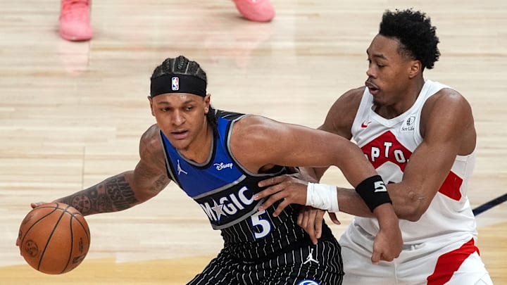Paolo Banchero hopes to lead the Orlando Magic to a win streak as they take on the Toronto Raptors in a critical matchup in the Eastern Conference playoff race.