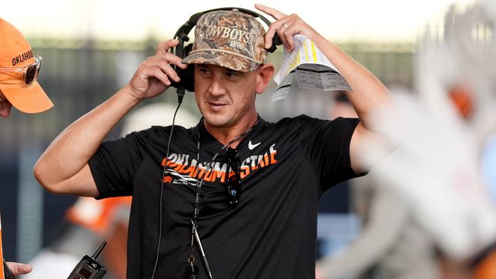 Oklahoma State head football coach Eric Morris. Oklahoma State head football coach Eric Morris.
