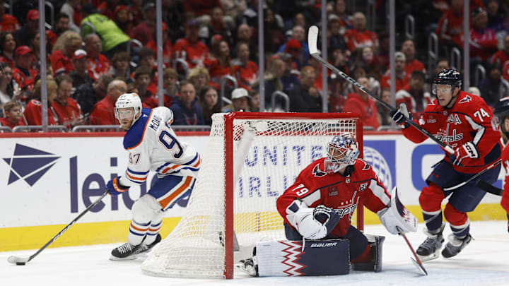 Charlie Lindgren, Washington Capitals Mandatory Credit: Geoff Burke-Imagn Images