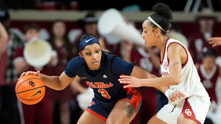 Oklahoma's Zya Vann pressures the ball against Ole Miss. Oklahoma's Zya Vann pressures the ball against Ole Miss.