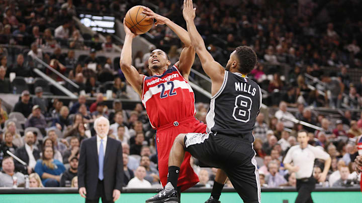 Dec 2, 2016; San Antonio, TX, USA; Washington Wizards small forward Otto Porter Jr. (22) shoots the