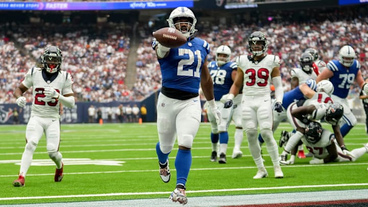 Indianapolis Colts running back Zack Moss.