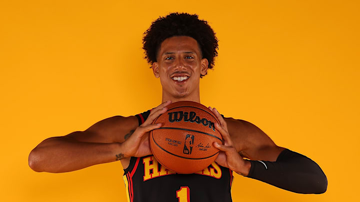 Jalen Johnson #1 of the Atlanta Hawks