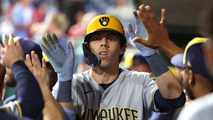 Christian Yelich - Milwaukee Brewers v Philadelphia Phillies
