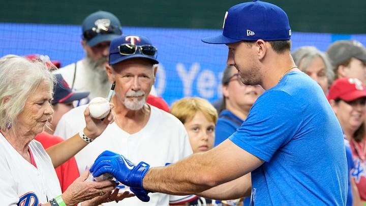 Texas Rangers outfielder Wyatt Langford. Texas Rangers outfielder Wyatt Langford.