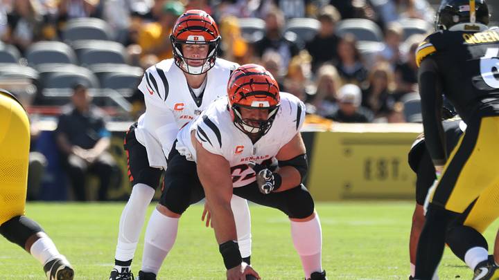 Sep 27, 2026; Pittsburgh, Pennsylvania, USA; Cincinnati Bengals quarterback Joe Burrow (9) prepares to take a snap from center Ted Karras (64) during the second quarter against the Pittsburgh Steelers at Acrisure Stadium. Mandatory Credit: Charles LeClaire-Imagn Images Sep 27, 2026; Pittsburgh, Pennsylvania, USA; Cincinnati Bengals quarterback Joe Burrow (9) prepares to take a snap from center Ted Karras (64) during the second quarter against the Pittsburgh Steelers at Acrisure Stadium. Mandatory Credit: Charles LeClaire-Imagn Images