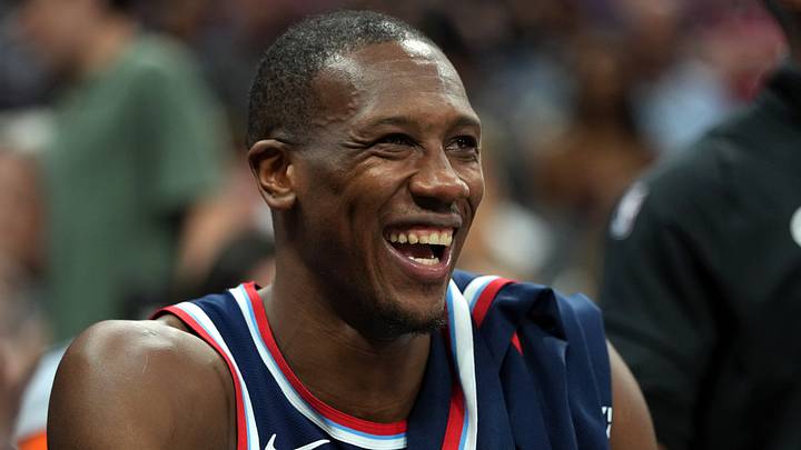 Apr 5, 2026; Sacramento, California, USA; LA Clippers guard Kris Dunn (8) during the third quarter against the Sacramento Kings at Golden 1 Center. Mandatory Credit: Darren Yamashita-Imagn Images
