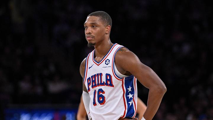 Philadelphia 76ers guard Lonnie Walker IV (16) during the first half against the New York Knicks at Madison Square Garden on April 1, 2025. Philadelphia 76ers guard Lonnie Walker IV (16) during the first half against the New York Knicks at Madison Square Garden on April 1, 2025.