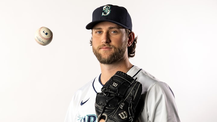 Seattle Mariners reliever Jackson Kowar poses for a portrait during media day Feb. 20 at Peoria Sports Complex. Seattle Mariners reliever Jackson Kowar poses for a portrait during media day Feb. 20 at Peoria Sports Complex.