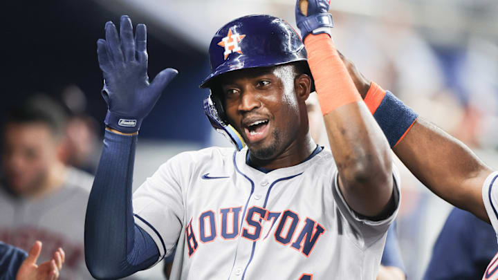 Houston Astros outfielder Jesús Sánchez