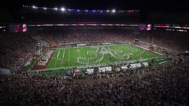 Overview of Bryant Denny Stadium against Tennessee at Bryant-Denny Stadium in Tuscaloosa, AL on Saturday, Oct 18, 2025.