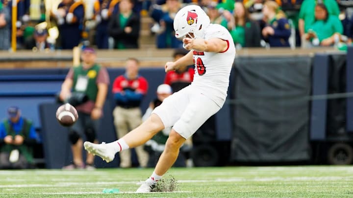 Louisville placekicker Nick Keller Louisville placekicker Nick Keller