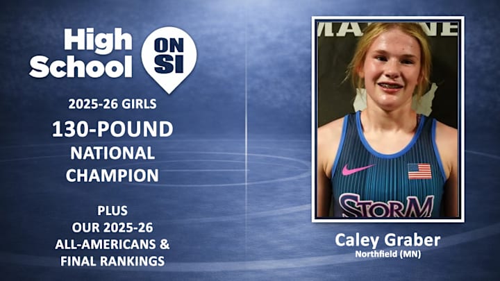 Northfield (MN) senior Caley Graber s the 2025-26 High School 130-Pound Girls National Wrestling Champion.