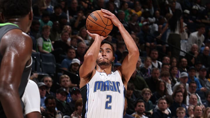 Orlando Magic forward Caleb Houstan made six of his eight threes in Friday night's loss to the Minnesota Timberwolves.