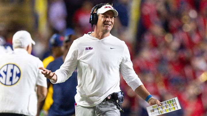 Mississippi Rebels coach Lane Kiffin was unhappy with the College Football Playoff selection committee’s latest rankings.