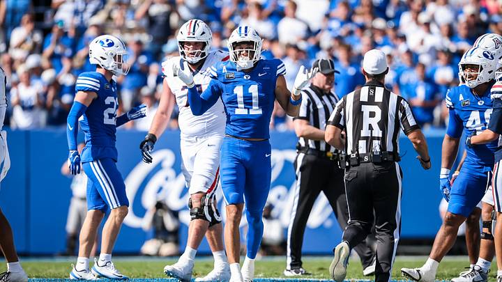 BYU safety Faletau Satuala against Arizona