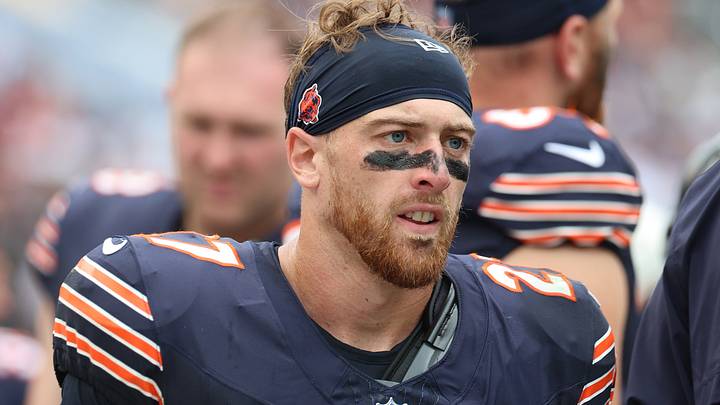 Aug 15, 2026; Chicago, Illinois, USA;  Chicago Bears wide receiver Kaden Davis (27) during the first half at Soldier Field. Mandatory Credit: Mike Dinovo-Imagn Images