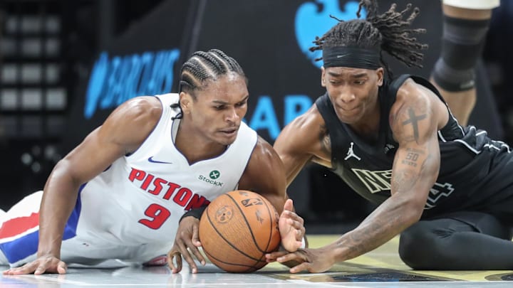 Nov 7, 2025; Brooklyn, New York, USA; Detroit Pistons guard Ausar Thompson (9): Wendell Cruz-Imagn Images Nov 7, 2025; Brooklyn, New York, USA; Detroit Pistons guard Ausar Thompson (9): Wendell Cruz-Imagn Images