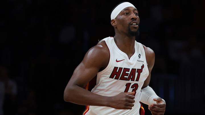 Miami Heat center Bam Adebayo (13) looks on (Mandatory Credit: Sam Navarro-Imagn Images)