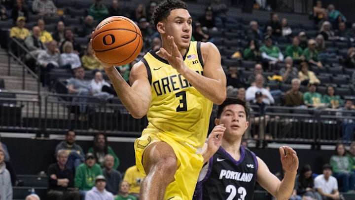 Oregon’s Jackson Shelstad and Portland's Joel Foxwell. 