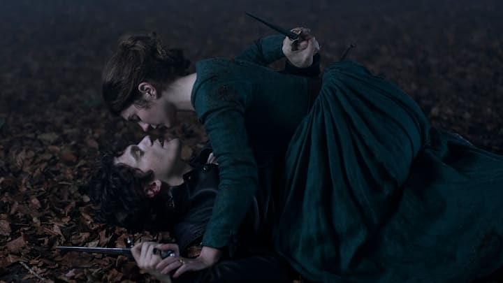 Emily Bader as Lady Jane Grey and Edward Bluemel as Guildford Dudley