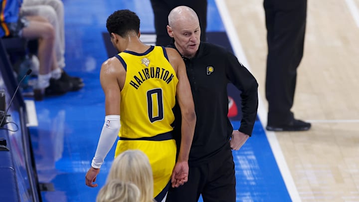 Indiana Pacers guard Tyrese Haliburton had four points, seven rebounds and six assists in Game 5 of the 2025 NBA Finals.