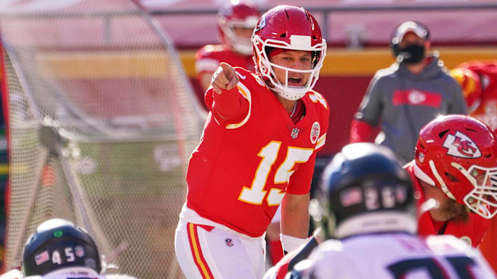 Kansas City Chiefs quarterback Patrick Mahomes drew praise from Atlanta Falcons coach Raheem Morris. Kansas City Chiefs quarterback Patrick Mahomes drew praise from Atlanta Falcons coach Raheem Morris.