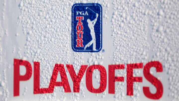 PGA Tour playoffs signage; Allan Henry-USA TODAY Sports