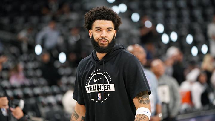 May 28, 2026; San Antonio, Texas, USA; Oklahoma City Thunder guard Kenrich Williams (34) warms up before game six of the western conference finals for the 2026 NBA playoffs at Frost Bank Center. Mandatory Credit: Dustin Safranek-Imagn Images May 28, 2026; San Antonio, Texas, USA; Oklahoma City Thunder guard Kenrich Williams (34) warms up before game six of the western conference finals for the 2026 NBA playoffs at Frost Bank Center. Mandatory Credit: Dustin Safranek-Imagn Images